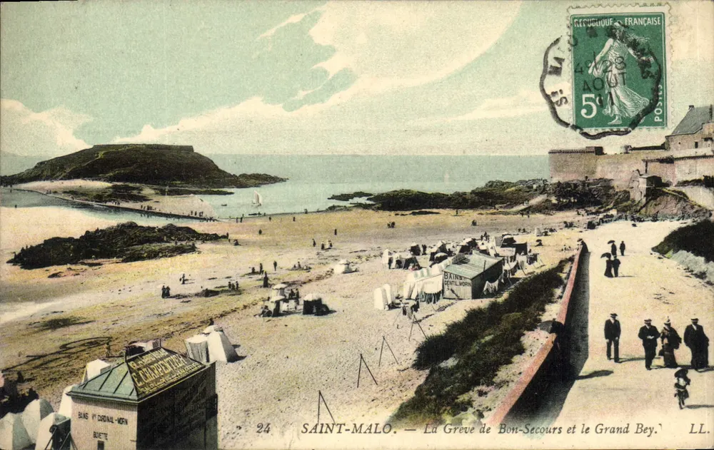 Saint-Malo — La Grève de Bon-Secours und der Grand Bey — LL. n°24 - Vorderseite