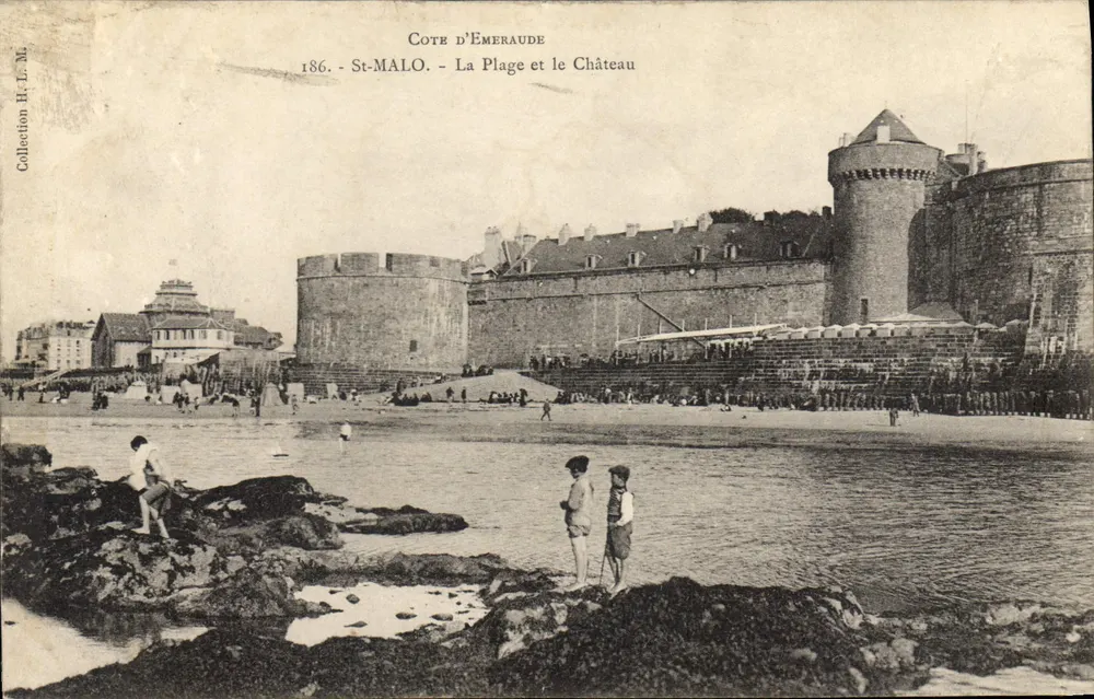 St-Malo - La Playa y el Castillo — Cote d'Émeraude, n°186 - Anverso
