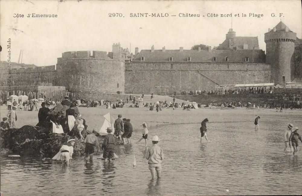 Saint-Malo — Schloss — Nordküste und der Strand — G.F. n°2970 - Vorderseite