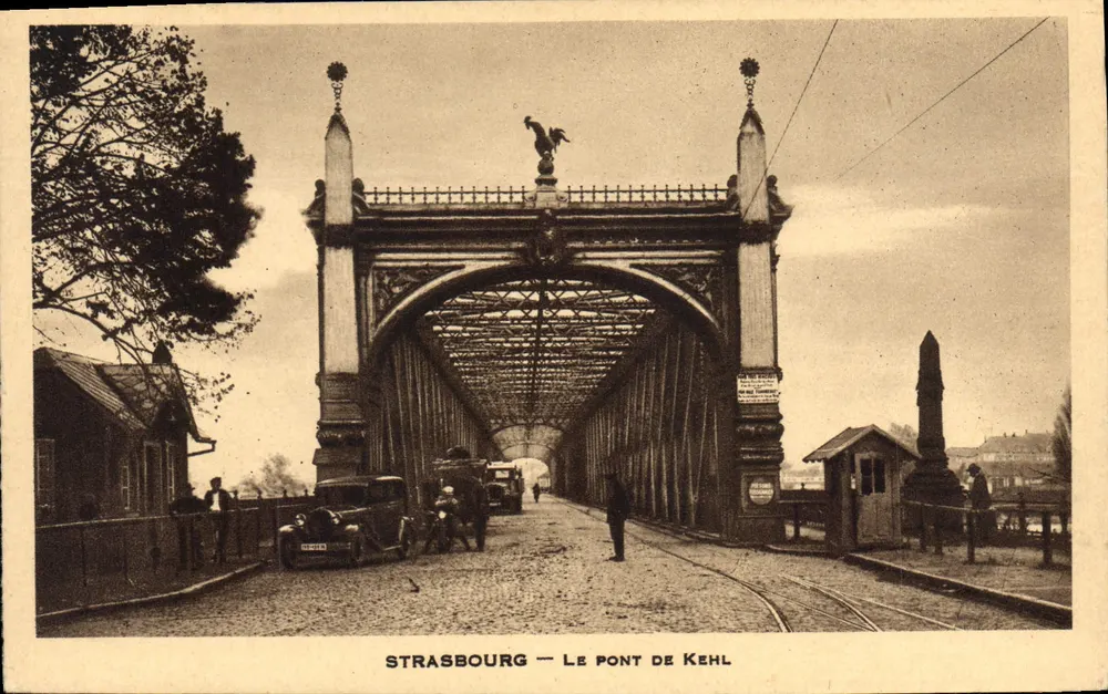 Estrasburgo — O Ponte de Kehl — editor não identificado, número de série não visível - Frente