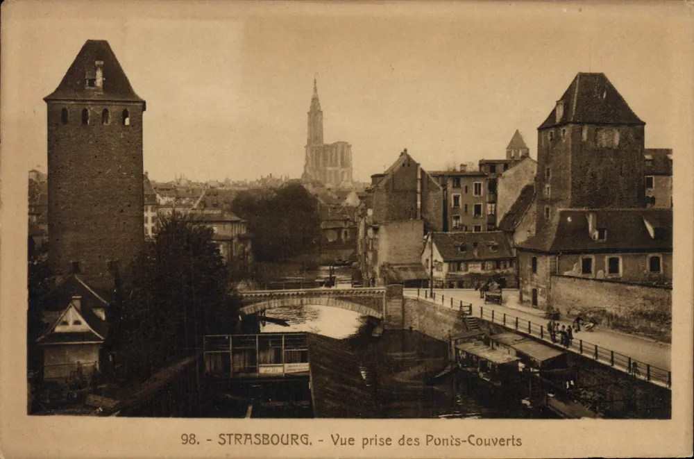 Strasbourg - Ansicht vom Ponts-Couverts — André Montan, Nr. 98 - Vorderseite
