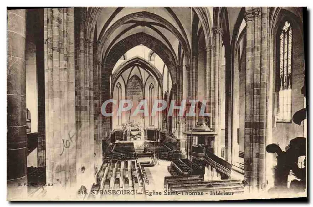 Estrasburgo — Igreja de São Tomás — Interior — B. F. Paulur, n° 218 - Frente