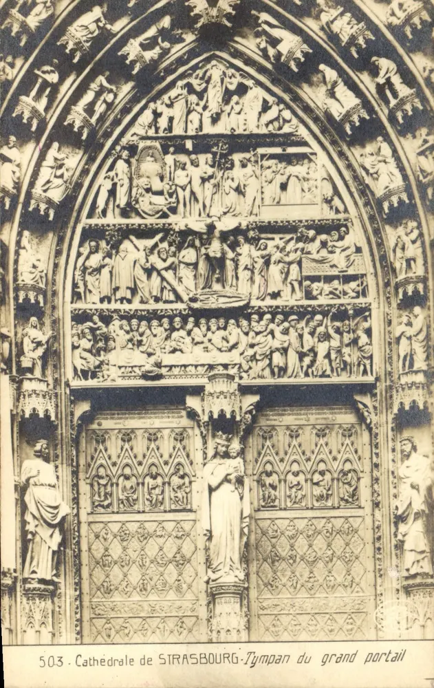 Dom von STRASBOURG — Tympanon des großen Portals — n° 503 - Vorderseite