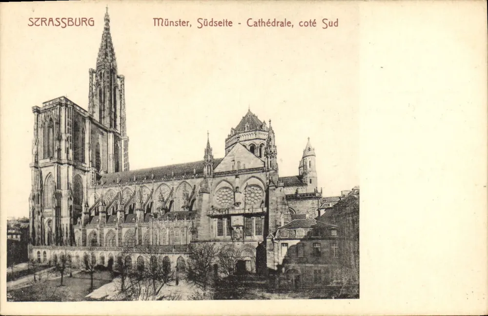 Strasbourg — Kathedrale, Südseite — Verlag A. & C. Manin & Cie, Strasbourg - Vorderseite