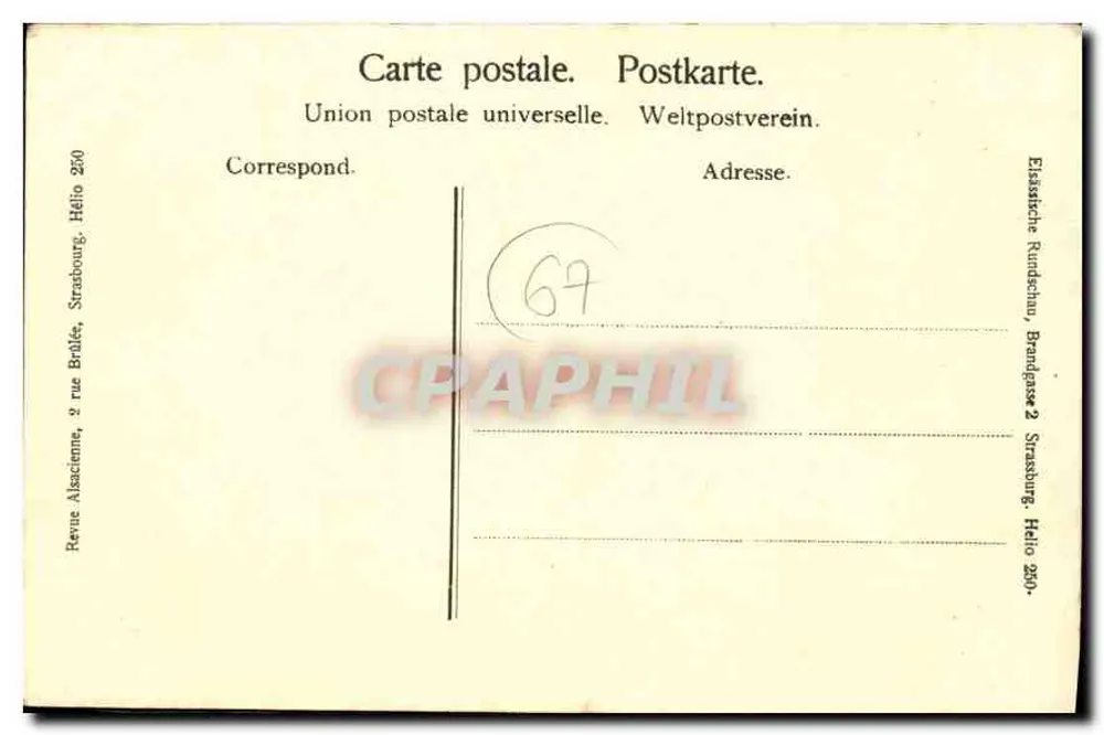Estrasburgo — vista aérea da catedral — Revista Akadémie, Estrasburgo - Verso