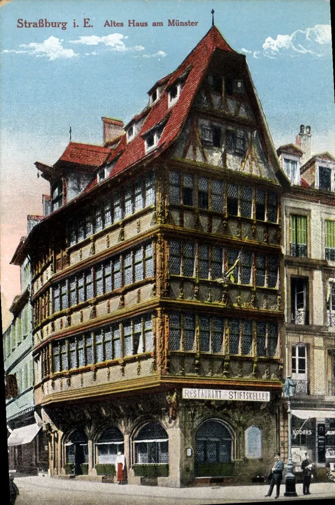 Strasbourg i. E. — Altes Haus am Münster — Restaurant Stiftskeller — editor Felix Laby, N° 17 - Frente