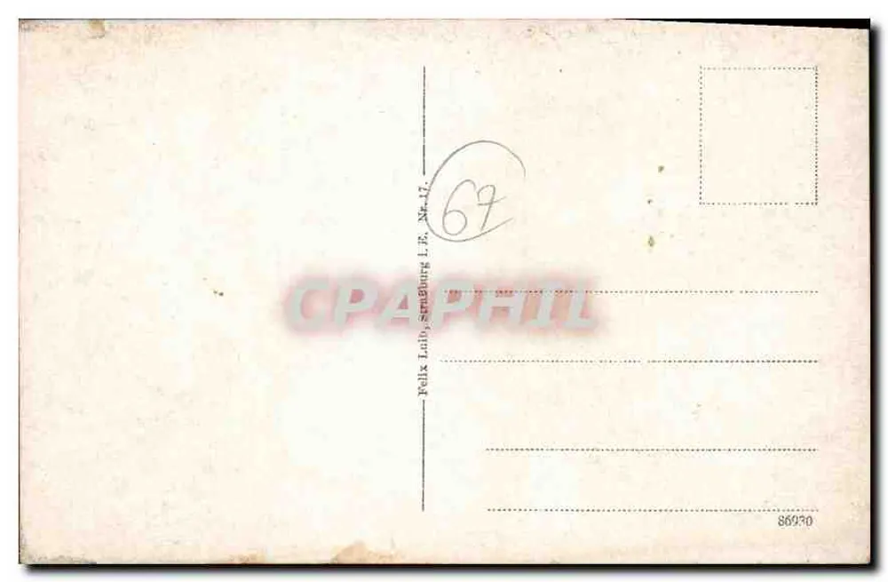 Strasbourg i. E. — Altes Haus am Münster — Restaurant Stiftskeller — editor Felix Laby, N° 17 - Verso