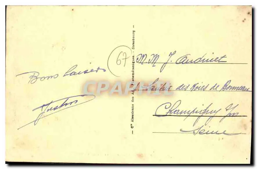 Estrasburgo - Os Pontes do Rio Reno — editor A. Vermer, n° 246 - Verso
