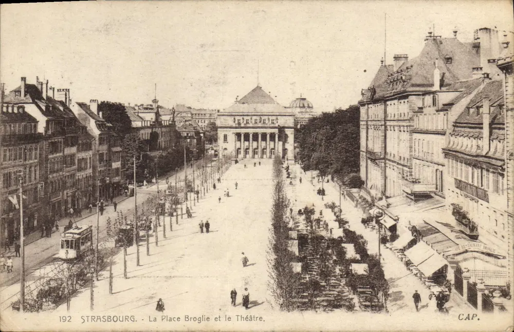 Straßburg - Place Broglie und das Theater — CAP. n°192 - Vorderseite