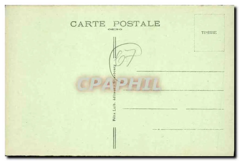 Estrasburgo — Praça Broglie — editor Félix Lüb, Estrasburgo - Verso