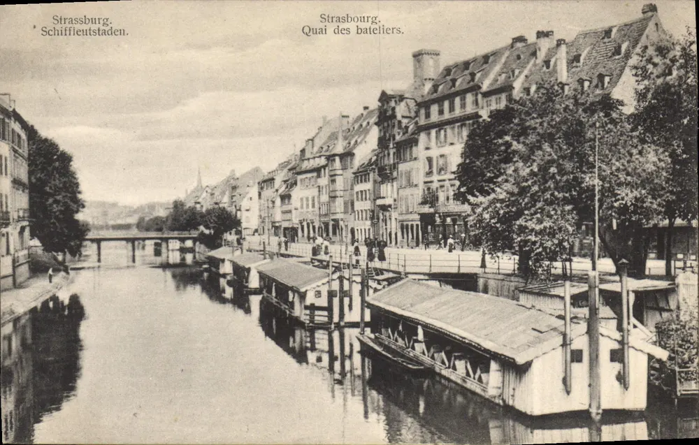 Estrasburgo — Quai dos bateliers — editor não identificado - Frente