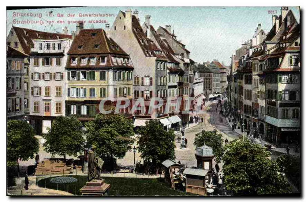 Straßburg — rue des Grandes Arcades — Verlag Felix Lüb, n° 8917 - Vorderseite