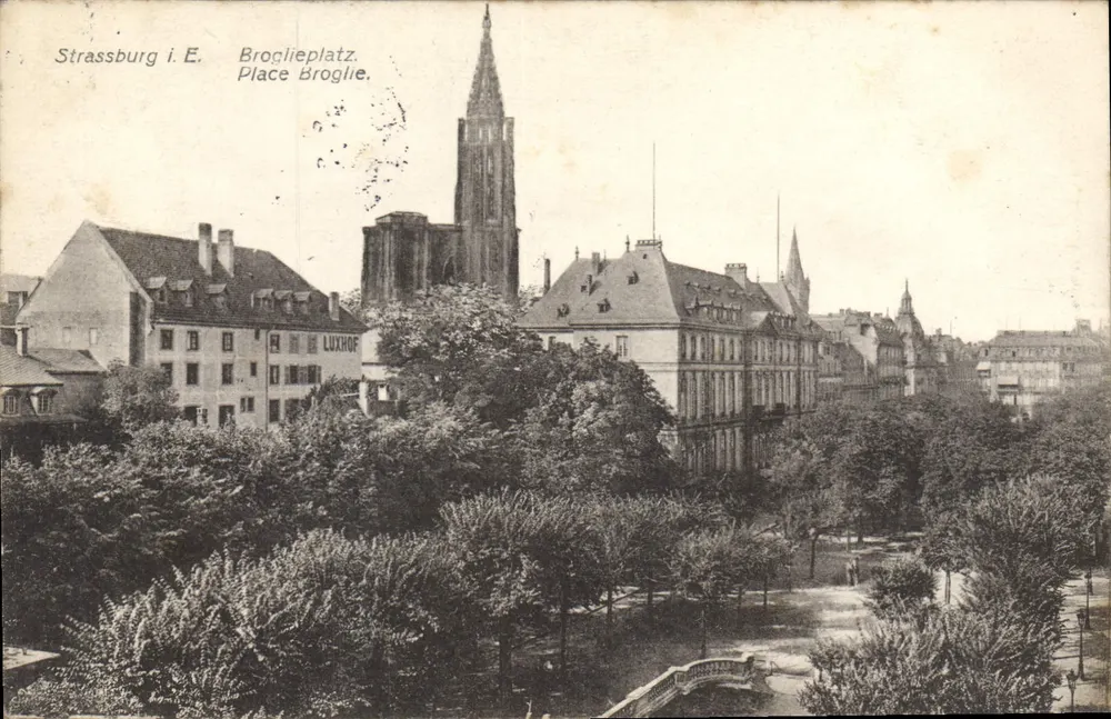 Strasbourg i. E. — Broglieplatz (Place Broglie) — KUNSTVERLAG E. HARTMANN - Frente