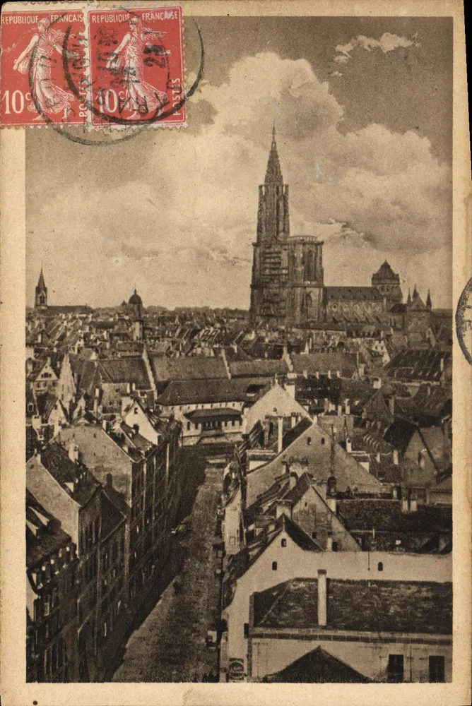 Vista aérea de Strasbourg — editor Felix Lüth, n°3962 - Frente