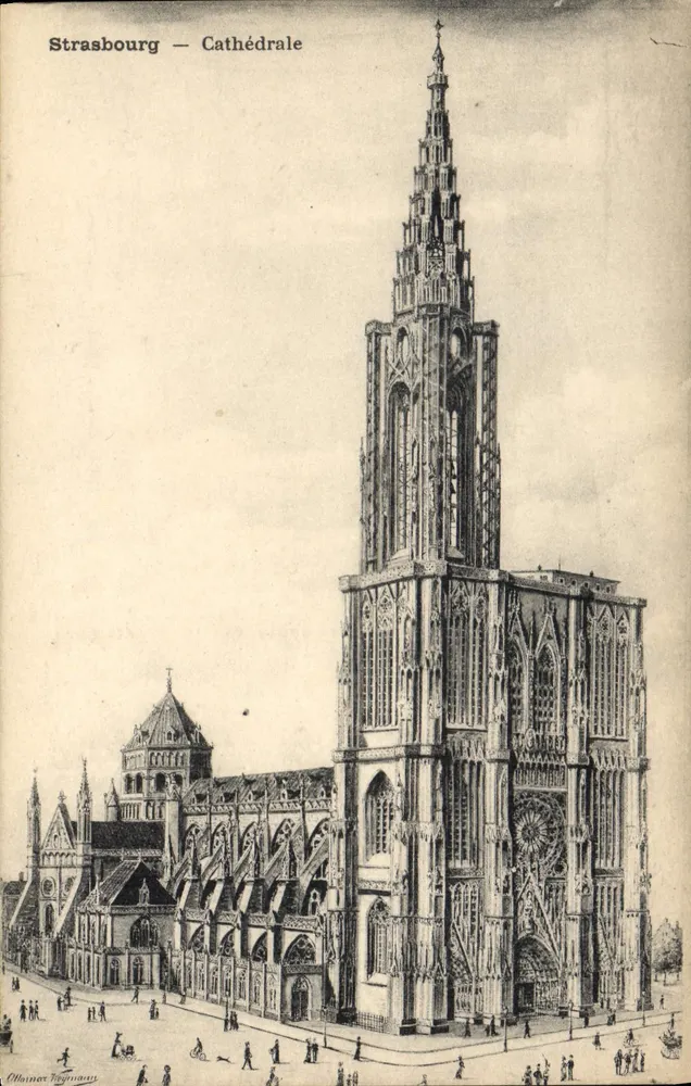 Strasbourg — Catedral — Olhainat Frères - Frente