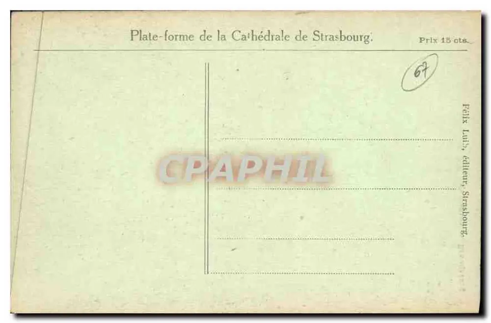 Strasbourg — Catedral — Olhainat Frères - Verso