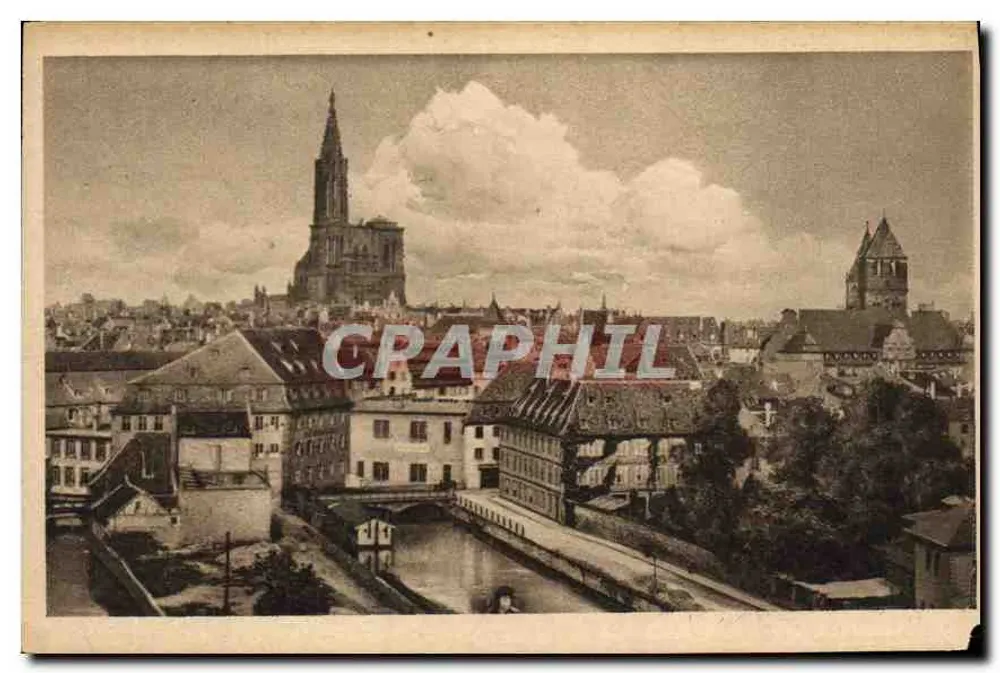 Strasbourg — vista geral — Felix Luib, Straßburg i.É., Gesamtansicht - Frente
