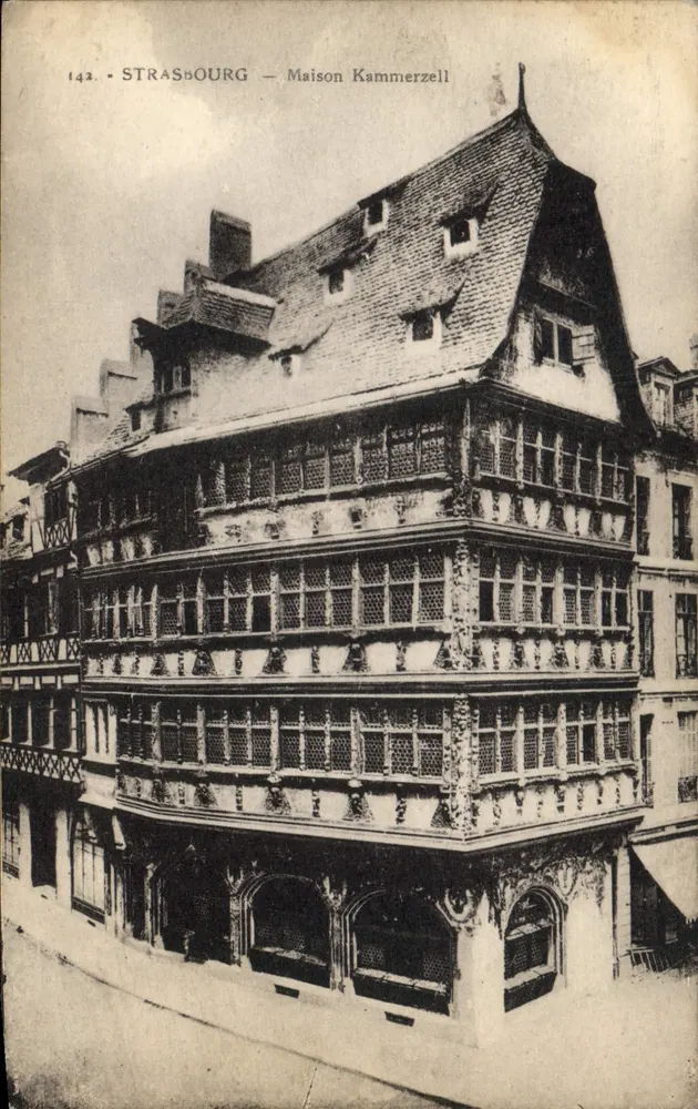 Strasbourg — Casa Kammerzell — Carta postal n°142 - Frente