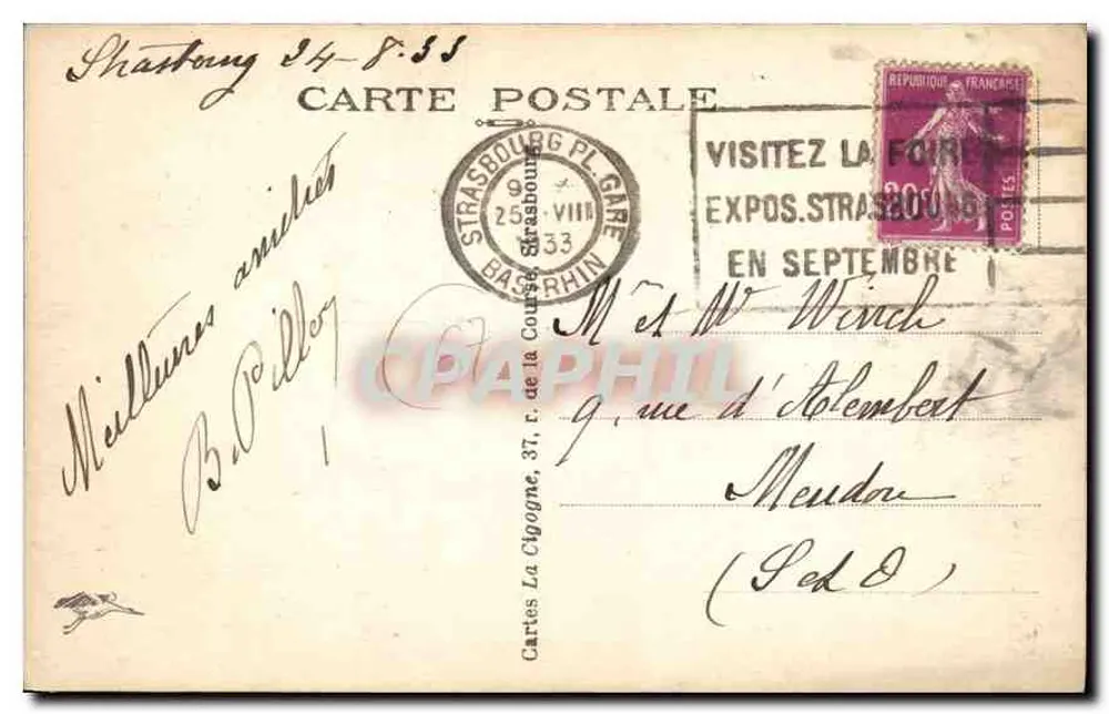 Strasbourg — Casa Kammerzell — Carta postal n°142 - Verso