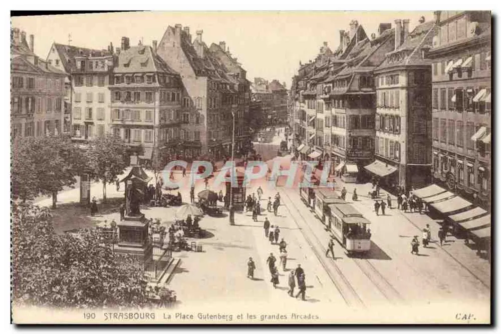 Strasbourg - Die Gutenberg-Platz und die großen Arcades — CAP, n°190 - Vorderseite