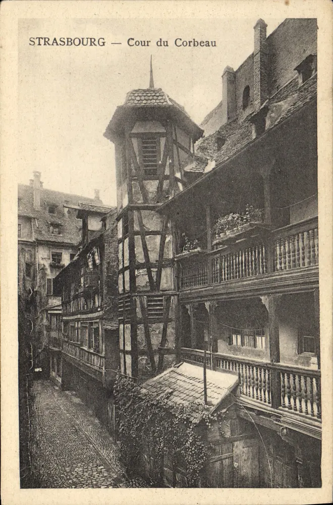 Estrasburgo — Cour du Corbeau — Felix Laib, editor, Estrasburgo — 1927 - Frente