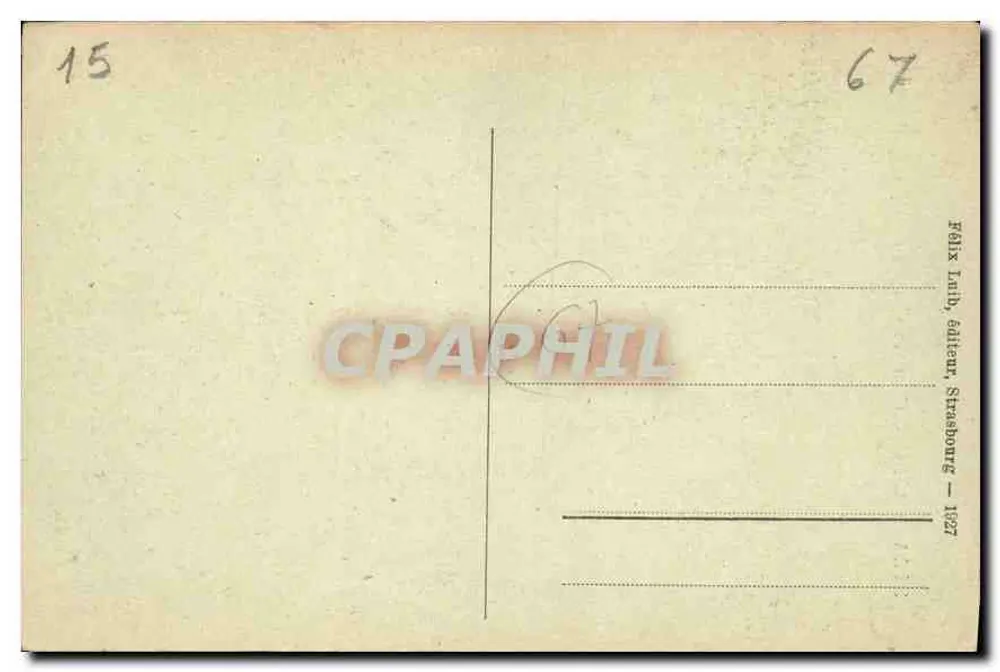 Estrasburgo — Cour du Corbeau — Felix Laib, editor, Estrasburgo — 1927 - Verso
