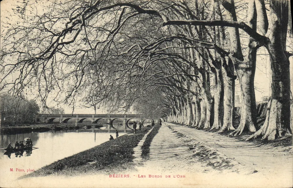 Béziers - As margens do Orb — M. Pons, fot. - Frente
