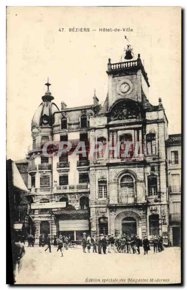 Béziers — Hotel-de-Ville — Edição especial dos Magasins Modernes - Frente