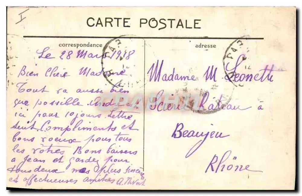Béziers — Hotel-de-Ville — Edição especial dos Magasins Modernes - Verso