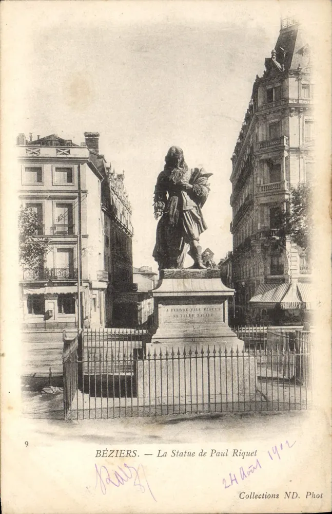 Béziers — La Statua di Paul Riquet — Collections ND. Phot - Recto