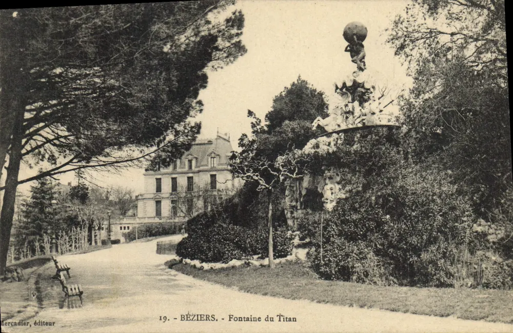 Béziers - Fonte do Titã — Mercadier, editor, n°19 - Frente
