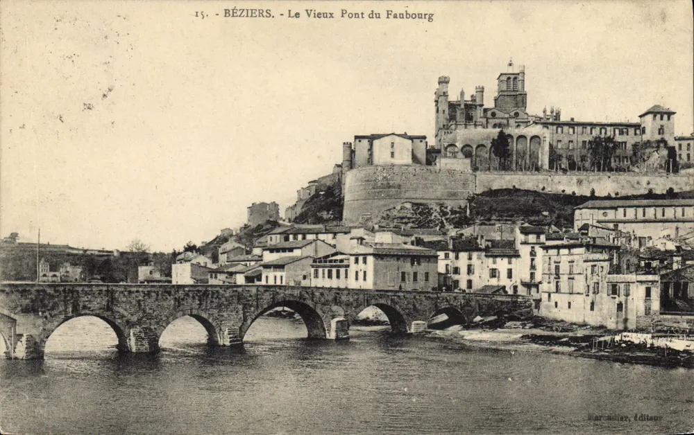 Béziers - Der alte Brücke des Faubourg — Mercadier, Verleger - Vorderseite