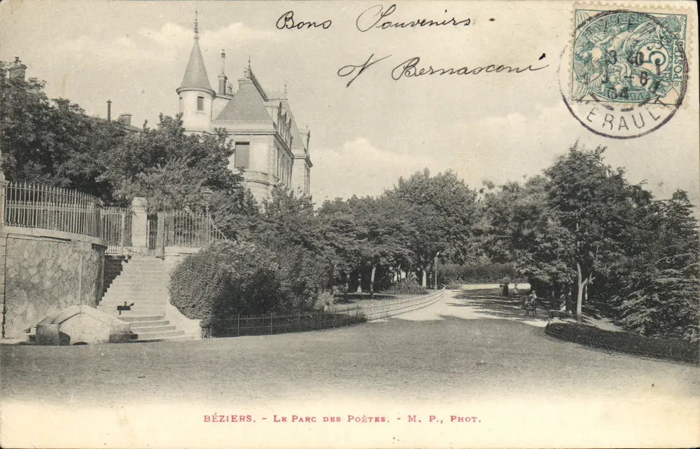Béziers - O Parque dos Poetas — M. P., Fot. - Frente