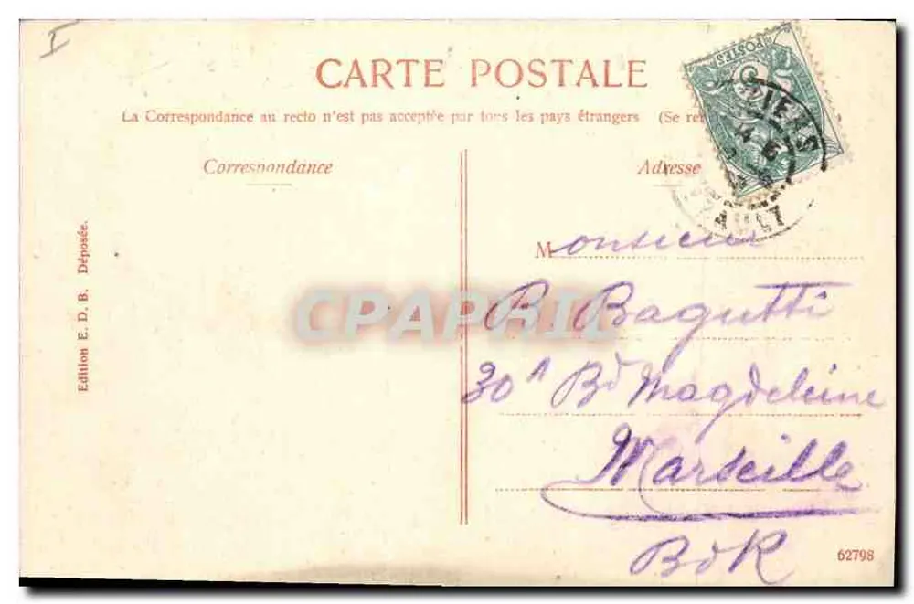Béziers — Plateau der Dichter — See der Schwäne — Edition E.D.B. - Rückseite