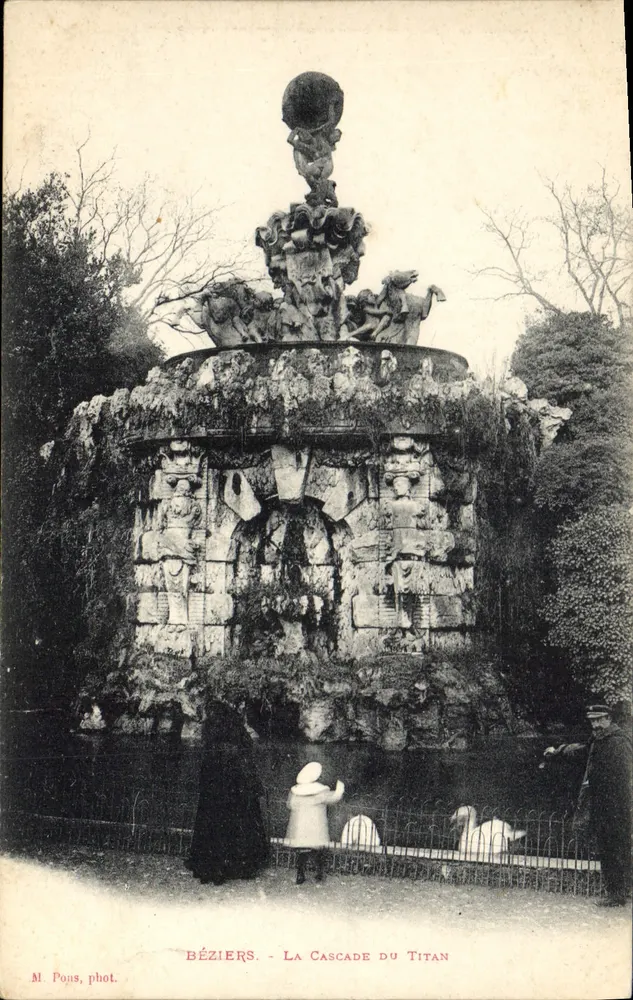 Béziers - A Cascata do Titã — M. Pons, fot. - Frente