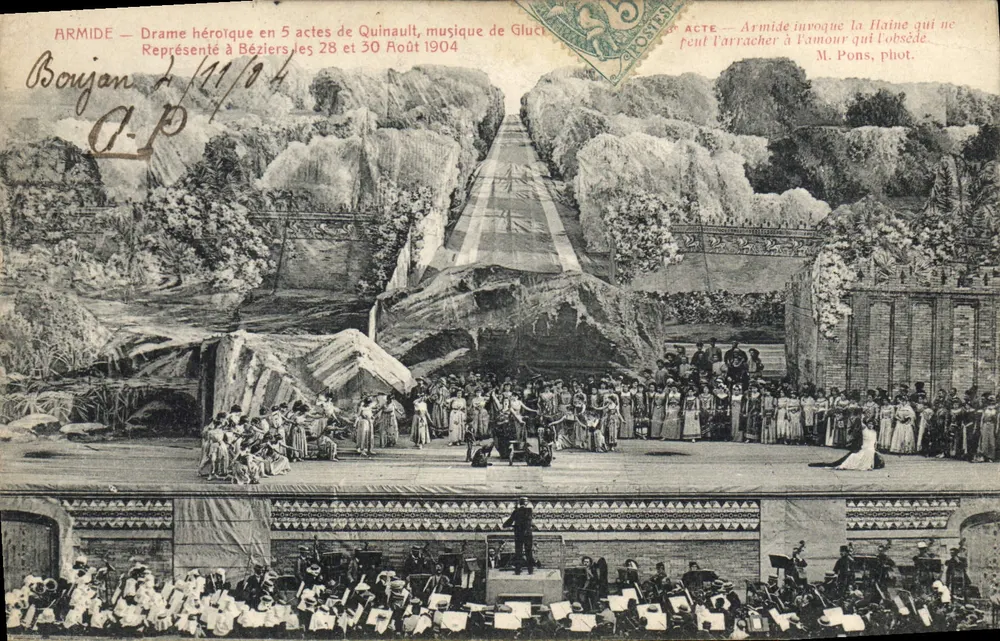 ARMIDÉ — Drame héroïque en 5 actes de Quinault, musique de Gluck — Représenté à Béziers les 28 et 30 Août 1904 — M. Pons, phot. - Vorderseite
