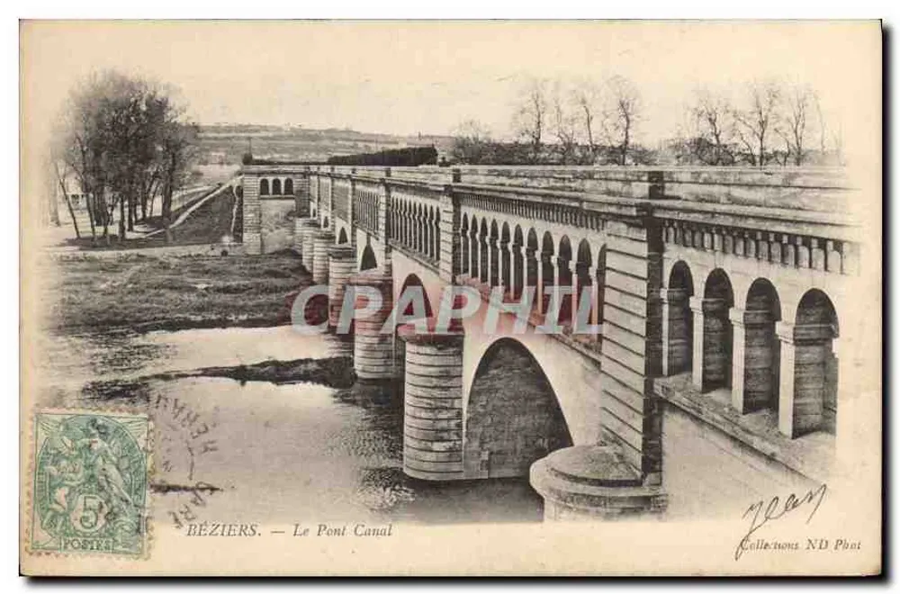 Béziers — De brugkanaal — Collecties ND Phot - Voorkant