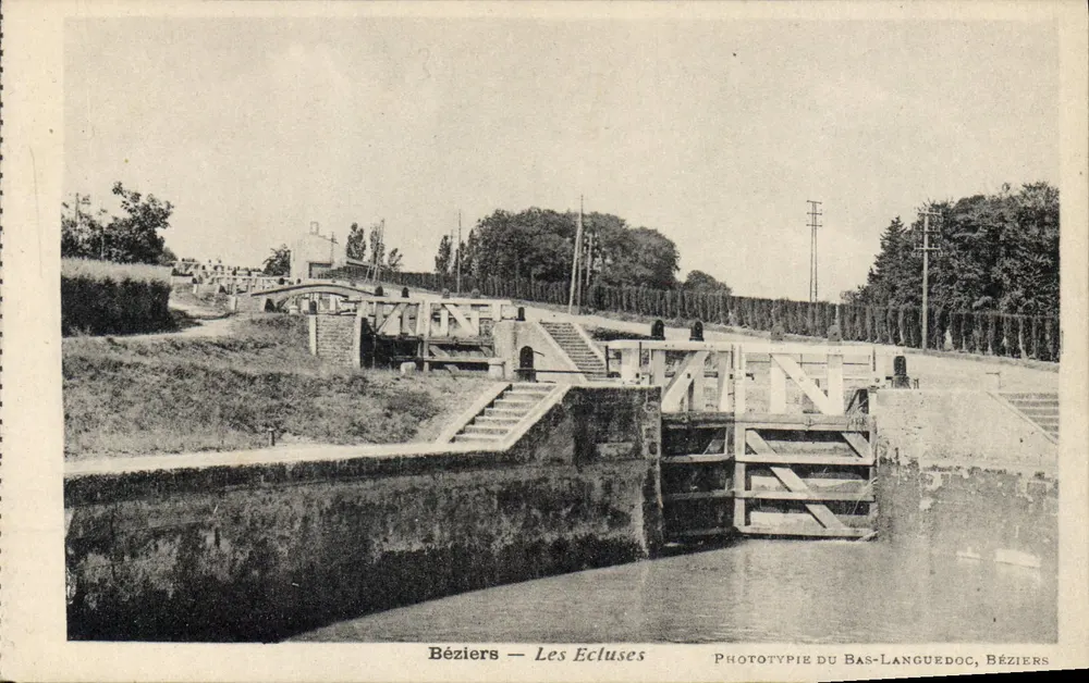 Béziers — Les Ecluses — Fototypia Dolnego Languedoc, Béziers - Awers