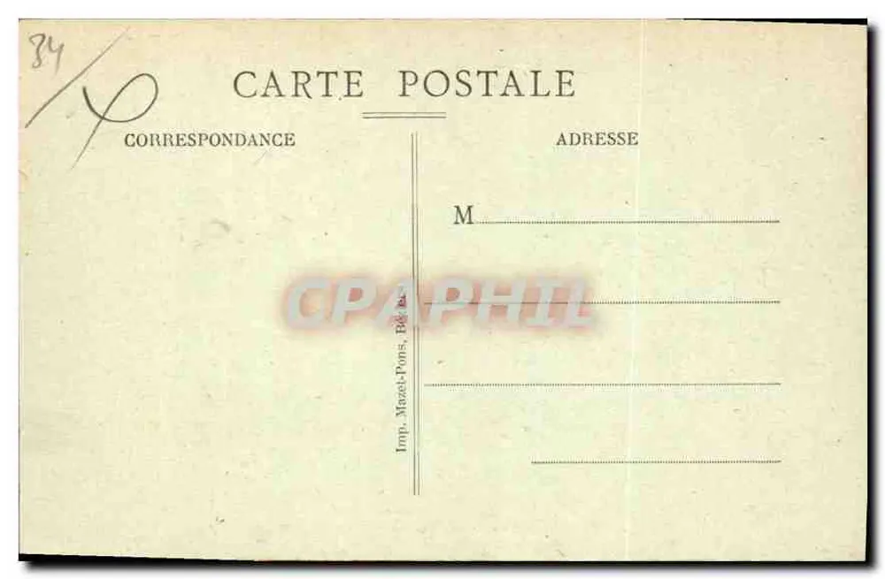 Béziers — Der Park der Dichter — Avenue Victor-Hugo — Mazel-Pons, Béziers - Rückseite