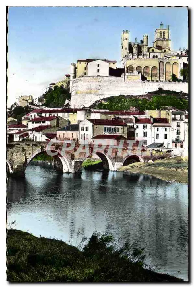 Béziers — Der alte Brücke und der Stadtteil Saint-Nazaire — Editions S.E.P.T. Gorbellia, Nice - Vorderseite