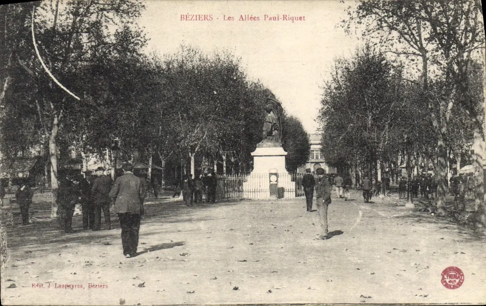 Béziers - Les Allées Paul-Riquet — Verlag J. Laspeyres, Béziers - Vorderseite