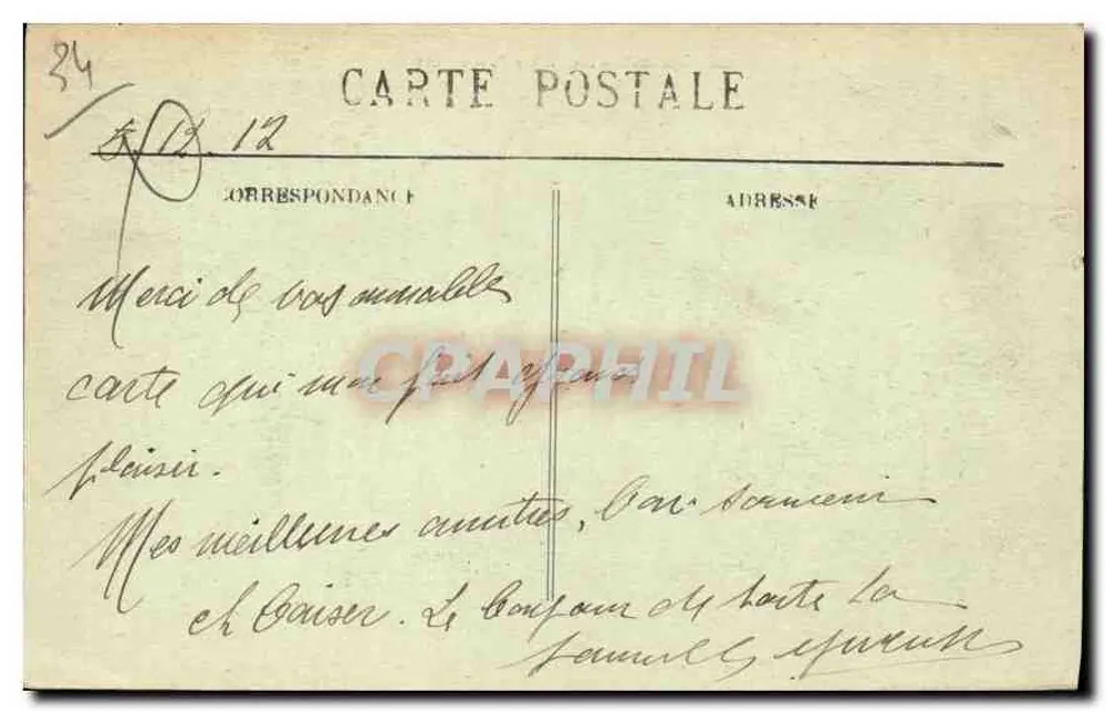 Béziers - Les Allées Paul-Riquet — Verlag J. Laspeyres, Béziers - Rückseite