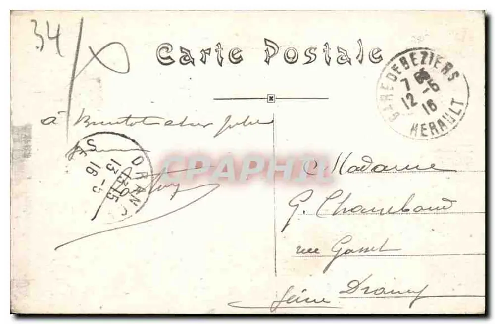 BÉZIERS — As Nove Eclusas — Editor não identificado, n° 29 - Verso