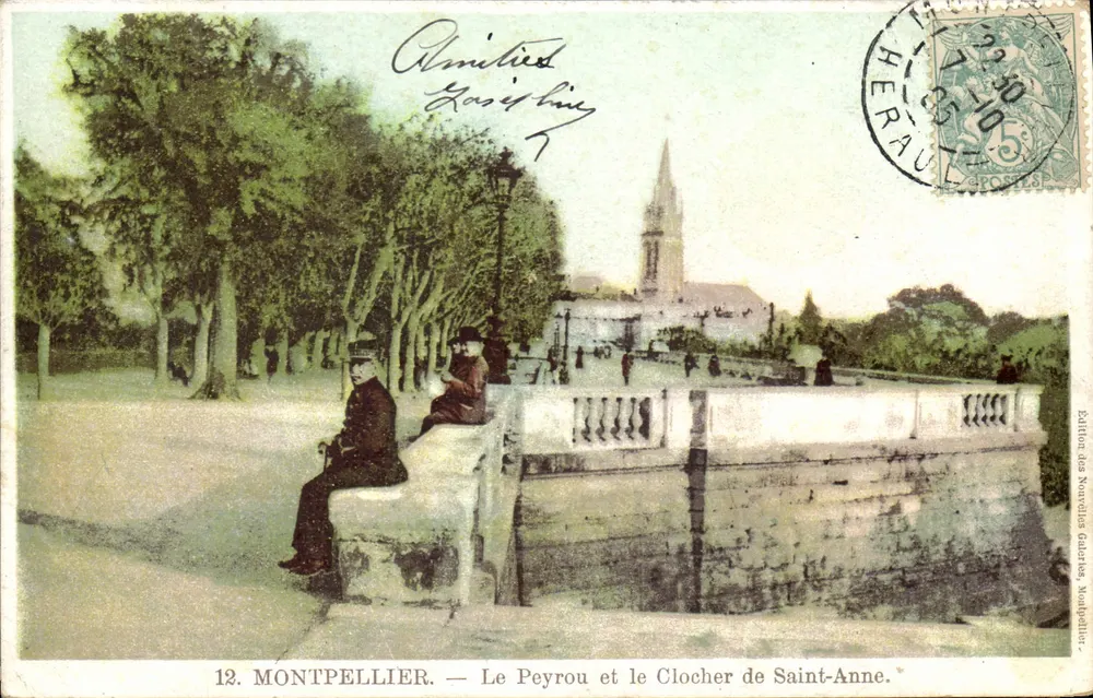Montpellier — Le Peyrou und der Turm von Saint-Anne — Edition Les Nouvelles Galeries, Montpellier - Vorderseite