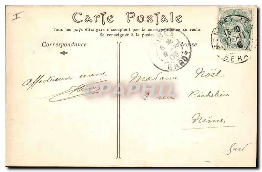 Montpellier — A Escola de Medicina — ND Phot - Verso