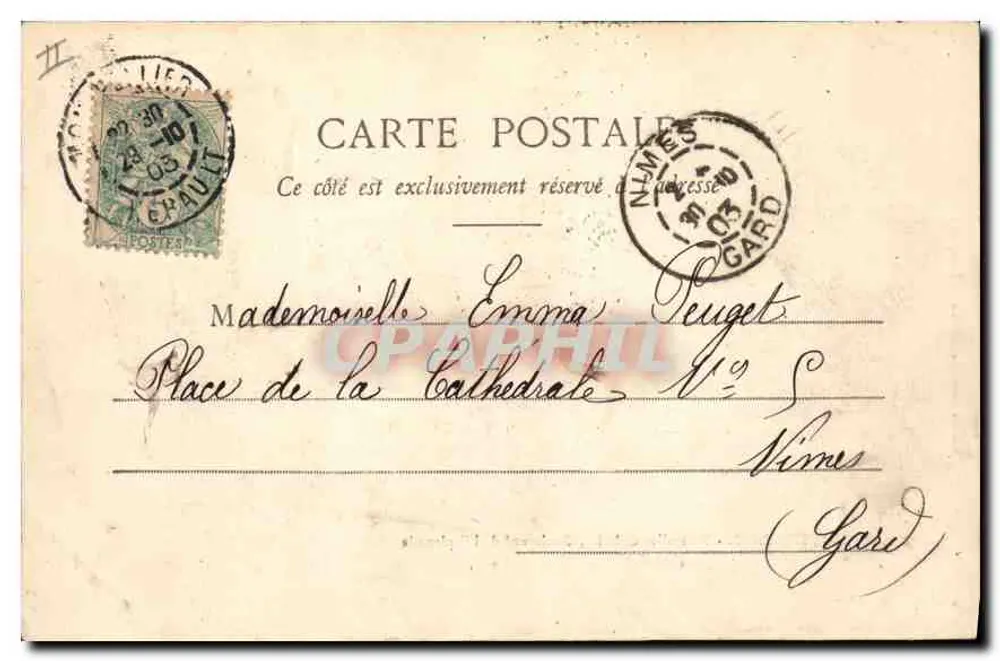 Montpellier - Novas Galerias, Avenida da Esplanada — Edição Novas Galerias de Montpellier - Verso