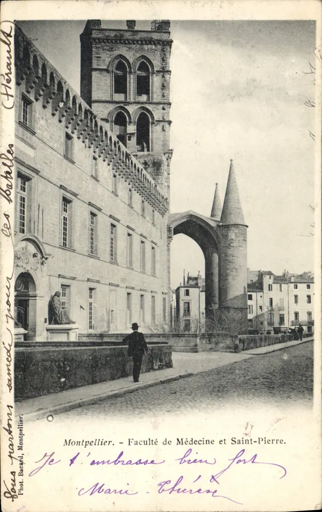 Montpellier — Facultad de Medicina y San Pedro — Fot. Bacyrd - Anverso