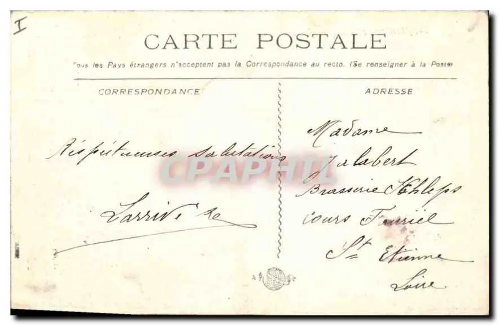 Montpellier - A Prefeitura — editor Larrivé, n°34 - Verso