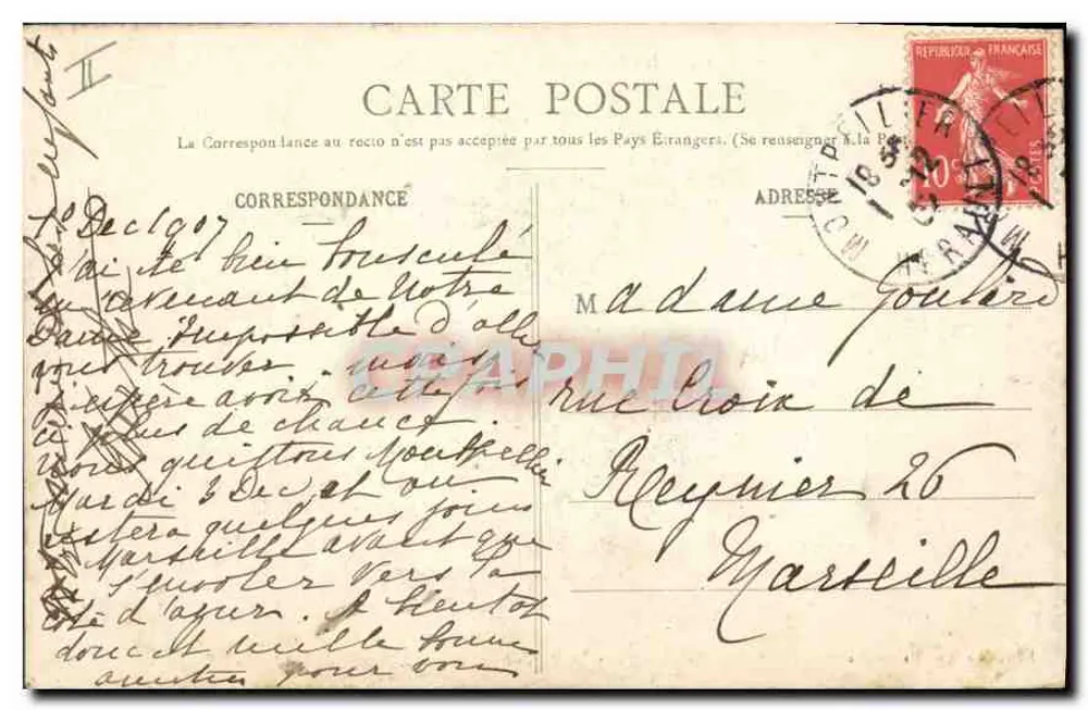 Montpellier - Place de la Comédie — Editora das Nouvelles Galeries, n°5 - Verso
