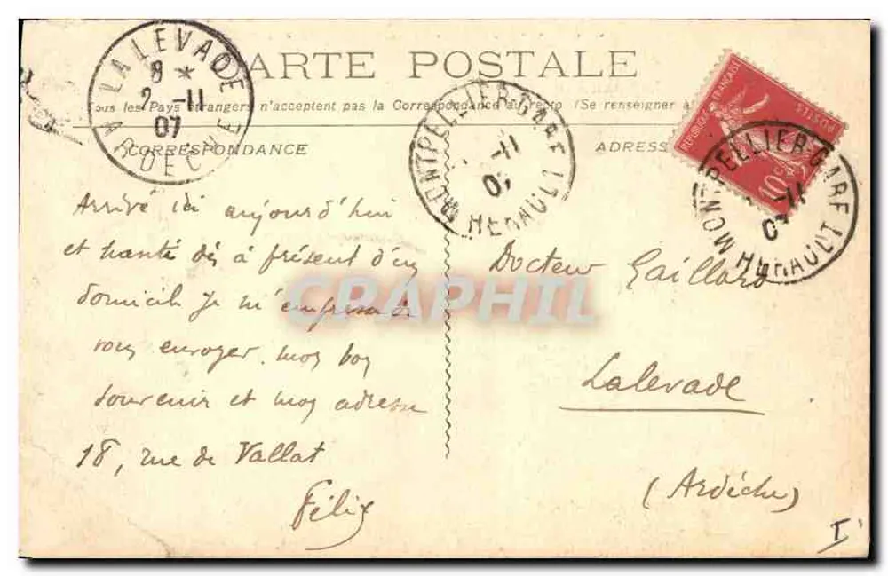 Montpellier — Die Gärten der Station, die Schwäne — L.R. n°2987 - Rückseite